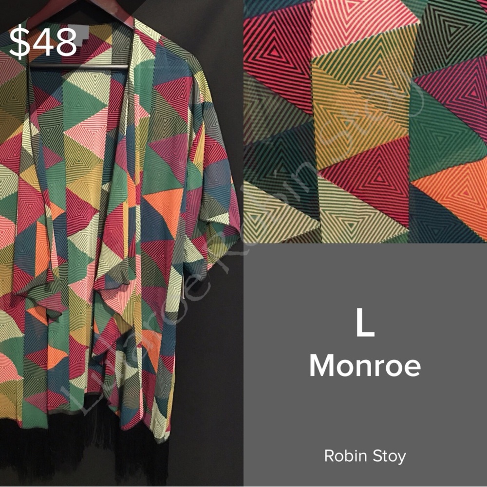 Lularoe Monroe Sheer Kimono Style Top NWT